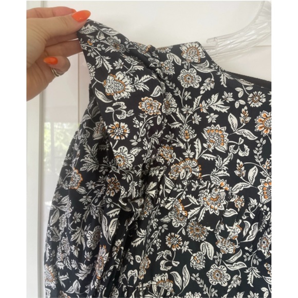 ZARA - FLORAL RUFFLE DETAIL MINI DRESS - Picture 2 of 7
